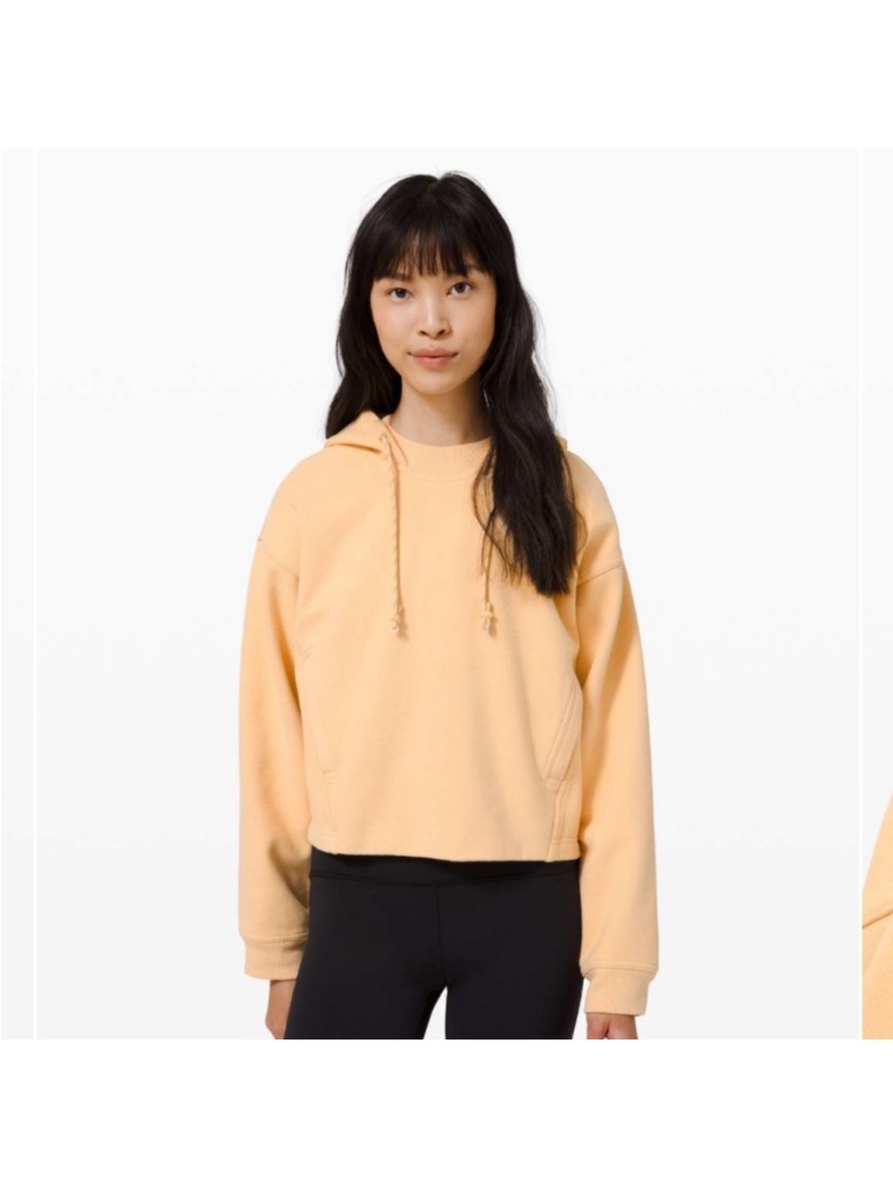 Lululemon Cool Crescent Hoodie Ivory Peach - Size 10